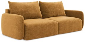 Oranžová rozkladacia/s úložným priestorom pohovka 238 cm Kalena – Makamii