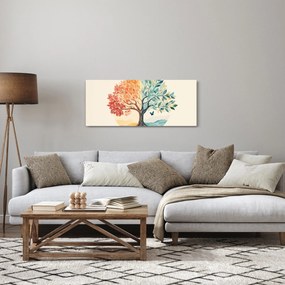 Obraz – Duálny strom s motýľom (120x50 cm)