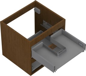 Mexen Box-A, závesná skrinka 50 cm, 2 zásuvky, orech, 91AX0-0500-470-2-86