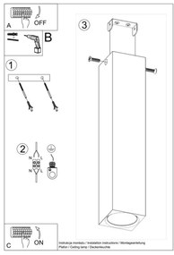 Sollux SL.1041 - Bodové svietidlo KEKE 1xGU10/40W/230V 30 cm dub