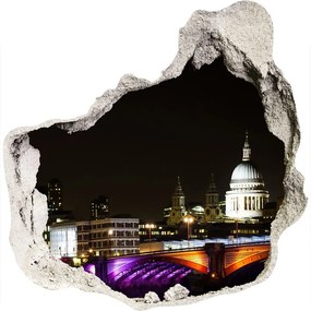 Diera 3D foto tapeta nálepka Bridge v noci nd-p-70150202