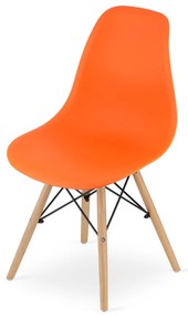 Stolička OSAKA oranžová / prírodné nohy x 4 9401 80 00 00