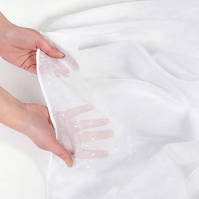 Voál biely s olovkom vzor Prší - ZAC-031 výška 295 cm Iba metráž