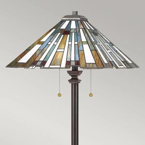 Quoizel QZ-MAYBECK-FL - Stojacia lampa Tiffany MAYBECK 2xE27/60W/230V