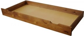 Zásuvka pod posteľ z masívu borovice Barva: dub, Dĺžka: 160 cm