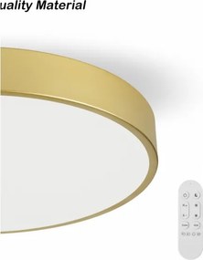 Immax NEO 07311L-LED Stmievateľné stropné svietidlo SEMPLICI 96W/230V priemer 80 cm Wi-Fi Tuya zlaté + diaľkové ovládanie