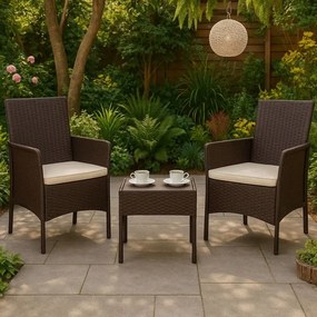 Záhradný ratanový nábytok - set 2 kreslá + stolík