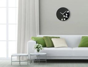 Elegantné akrylové hodiny 30 cm v čiernej farbe