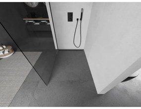 Mexen Kioto, sprchová zásteny typ Walk-In 155 x 200 cm, 8mm číre sklo, čierny profil, 800-155-101-70-00