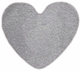 Kusový koberec Eton šedý srdce, 100x120 srdce, šedá, kuchyňa, Vopi