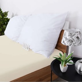 Plachta posteľná krémová jersey EMI, Plachta 90 (100)x200