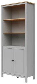 Regál BRW Salga 9 (arktická sivá + dub artisan) . Akcia -30%. Vlastná spoľahlivá doprava až k Vám domov. 1098473