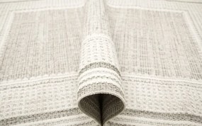 Koberec Cotton C117 rám, krémový / sivý