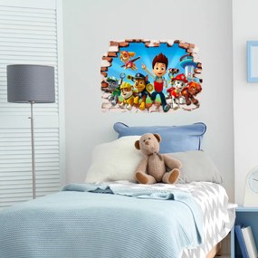 PAW patrol 4 - textilná nálepka na stenu Veľkosť: 70x50 cm