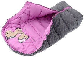 Tutumi Tutumi, detský spací vak 90x47 cm 4v1, sivá-fialová, NAZ-04033