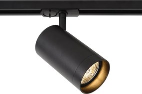 Moderný koľajnicový systém čierny so 4 bodovými svetlami a 3 bielymi závesnými svietidlami 1-fázový - Iconic Bell Jeana Luxe