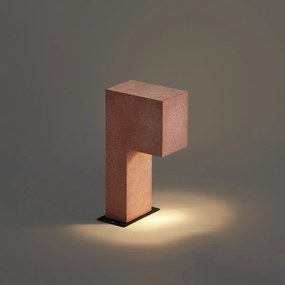 Moderný vonkajší stĺpik terakota 35 cm IP44 - Pompei