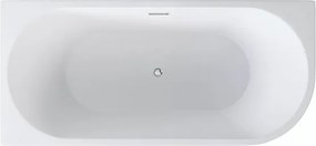 Besco Akrylátová voľne stojaca rohová vaňa Zoya Glam S 150x75 (170x80) biela/strieborná BESCO-Typ výpuste: Click-Clack s prepadom, grafit, BESCO-Rozm…