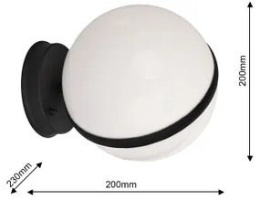 Vonkajšie nástenné svietidlo CIRCULO 1xE27/40W/230V IP44