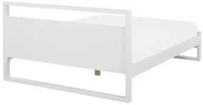 Biela drevená posteľ GIULIA 180x200 cm  Beliani