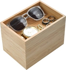 Bambusový kúpeľňový organizér na kozmetiku v prírodnej farbe Isalys – MSV