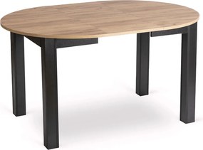 Sada stola HARRY 102-142 cm Craft Oak/Čierna a 4 stoličiek RICK Horčicová