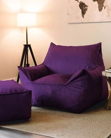 Relaxačné kreslo Castula (fialová). Akcia -15%. Vlastná spoľahlivá doprava až k Vám domov. 1087809