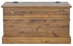 Rustikálna patinovaná drevená truhlica s výklopným otváraním 95x49x51 cm