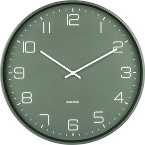 XXXLutz NÁSTENNÉ HODINY zelená 40/40/4,5 cm Karlsson - Hodiny - 007143006202
