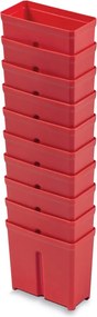Súprava 10 plastových boxov na náradie TIGER BOX 10,5x5x9,7 cm červená