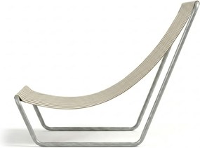 Skladacie plážové lehátko SAND STRIPES, hnedé