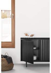 Čierna nízka komoda 211x80 cm Sierra – Teulat