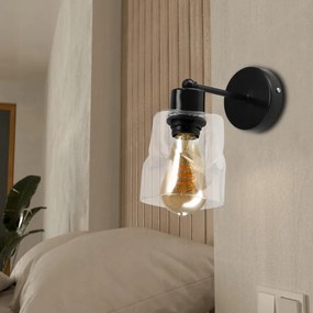 BERGE LED stropné svietidlo Luster E27, zvinovacie nástenné svietidlo, priehľadný štvorec