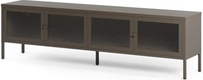 Sivý kovový TV stolík 160x50x35 cm Layna – Marckeric