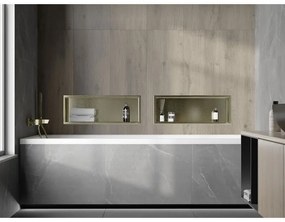 Mexen X-Wall-R, polička na zapustenie na obklad s golierom 60 x 20 cm, zlatá lesklá, 1950602010