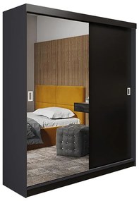 Skriňa Retro 138 1L grafit/ Dvierka čierna