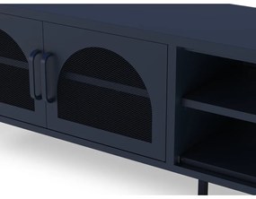 Tmavomodrý TV stolík 160x50 cm Diora – Marckeric