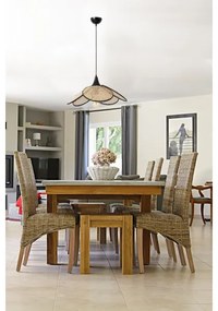 Luster FUME na lanku, 1× E27, 40 W, 230 V, priemer 45 cm, čierna/béžová