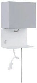 Paulmann 78913 - LED/2,5W + 1xE27/40W Nástenné svietidlo s USB MERANI 230V