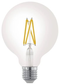 EGLO Filamentová stmievateľná LED žiarovka, E27, G95, 7,5 W, 806lm, 2700K, teplá biela