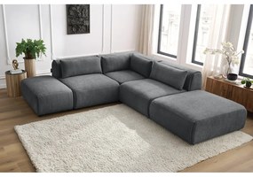 Sivá rohová pohovka (variabilná) Jeanne – Bobochic Paris