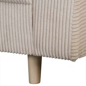 Krémovobiela menčestrová rohová pohovka (ľavý roh) Ariella – Ropez