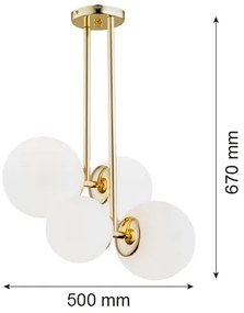 Argon 1743 - Luster na tyči MORITZ 4xE27/15W/230V