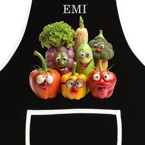 Kuchynská zástera Freshy EMI, čierna