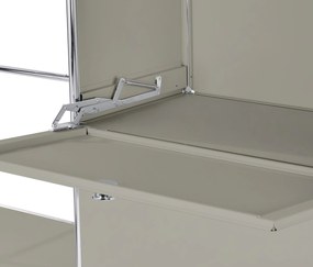 Kovová vešiaková stena »CN3« s 2 výklopnými priečinkami a 2 zásuvkami, svetlosivá