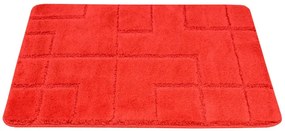 Kúpeľňový koberček Inez Red červený / geometria