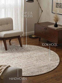ELLE Decoration, Kusový koberec Lyon Beans 106316 Natural Cream Brown kruh z kolekcie Elle, 200x200 (priemer) kruh, hnedá, obývacia izba