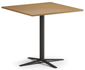 Konferenčný stolík AURA, 80x80 cm, čierna podnož, buk