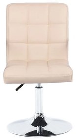 LuxuryForm DESIGN Stolička TOLEDO na striebornom tanieri - krémová
