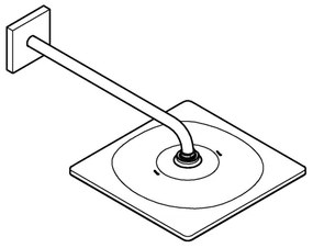 GROHE 26564000 - Súprava s hlavovou sprchou RAINSHOWER MONO 310 CUBE 422 mm chróm